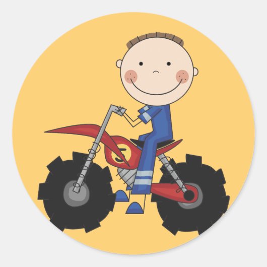 Dirt Bike Racing Tshirts en geschenken Ronde Sticker (Voorkant)