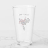 Dirt Bike Red Custom Sportnaam Racing Glas (Achterkant)