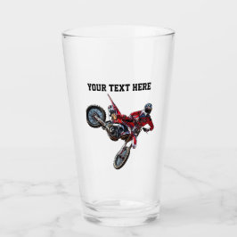 Dirt Bike Red Custom Sportnaam Racing Glas