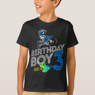 Dirt Bike Rider 3 jaar oud motorcross 3e verjaarda T-shirt