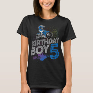 Dirt Bike Rider 5 Jaar Oud Motorcross 5e Verjaarda T-shirt