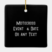 Dirt Bike Rider Boys Photo Square Ornament (Achterkant)