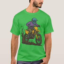 Dirt Bike Rider in actie T-shirt