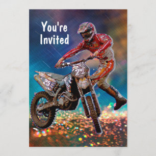 Dirt Bike Rider in Crystal Rain Storm Kaart