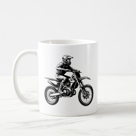 Dirt Bike Rider Koffiemok (Links)