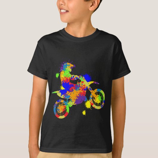 Dirt Bike Rider Motocross Enduro Dirt Biking Boys T-shirt (Voorkant)