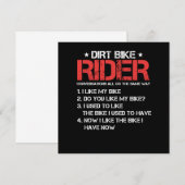 Dirt Bike Rider Motocross-motorfiets Gif Kaart (Voorkant / Achterkant)