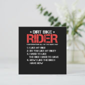 Dirt Bike Rider Motocross-motorfiets Gif Kaart (Staand voorkant)