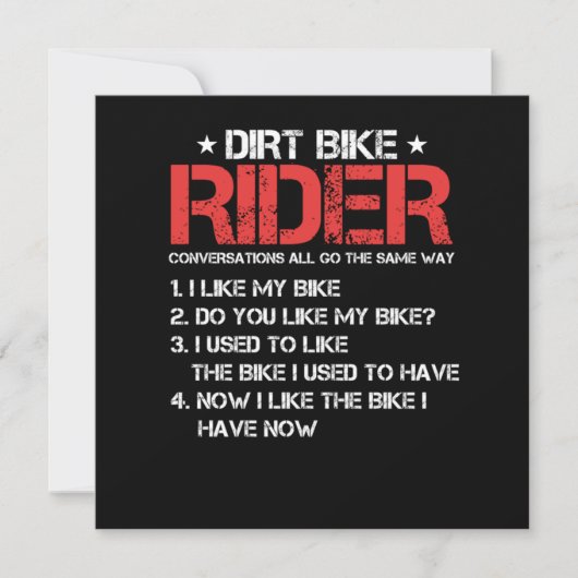 Dirt Bike Rider Motocross-motorfiets Gif Kaart (Voorkant)