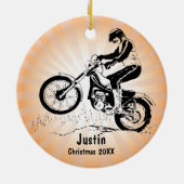 Dirt Bike Rider Ornament (Achterkant)