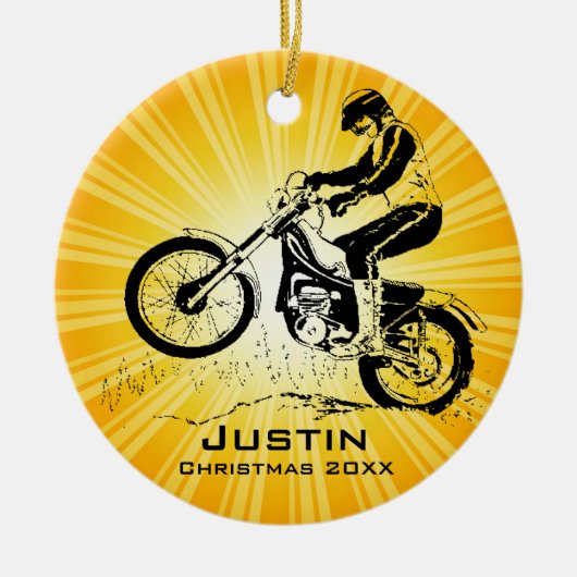 Dirt Bike Rider Ornament (Voorkant)