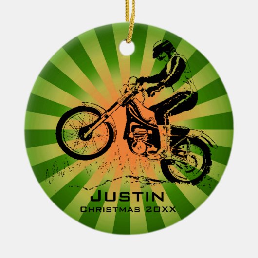 Dirt Bike Rider Ornament (Voorkant)