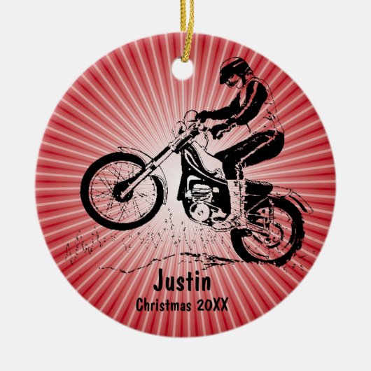 Dirt Bike Rider Ornament (Voorkant)