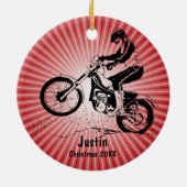 Dirt Bike Rider Ornament (Achterkant)