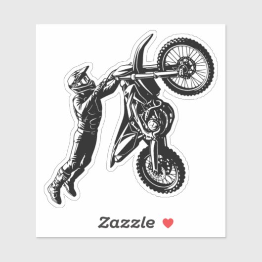 Dirt Bike Rider Sticker (Vel)