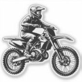 Dirt Bike Rider Sticker (Voorkant)