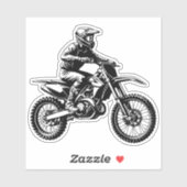 Dirt Bike Rider Sticker (Vel)