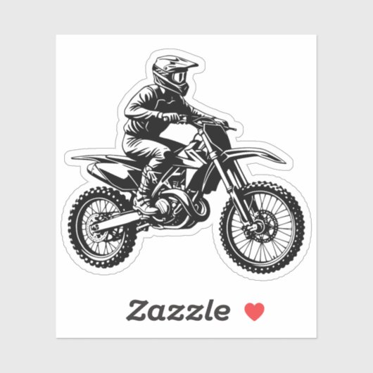 Dirt Bike Rider  Sticker (Vel)