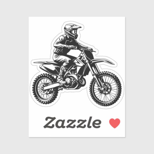 Dirt Bike Rider Sticker (Vel)