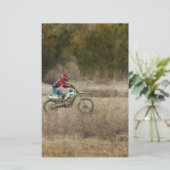 Dirt Bike Riding Briefpapier (Staand voorkant)