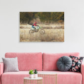 Dirt Bike Riding Canvas Afdruk (Insitu (Woonkamer))