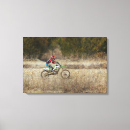 Dirt Bike Riding Canvas Afdruk