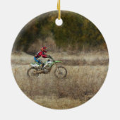 Dirt Bike Riding Keramisch Ornament (Achterkant)