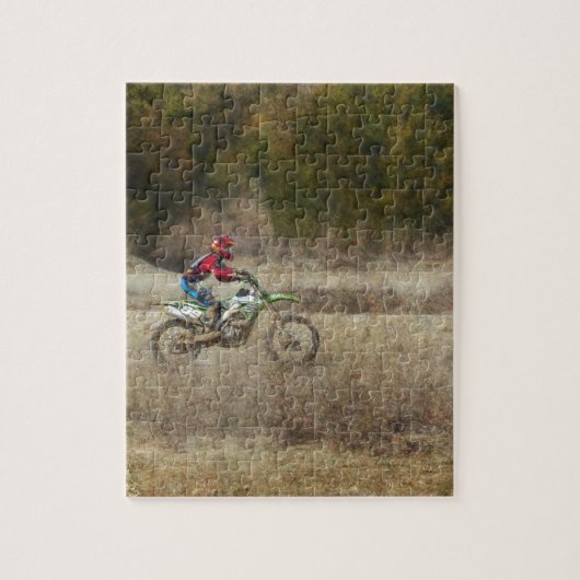 Dirt Bike Riding Legpuzzel (Verticaal)
