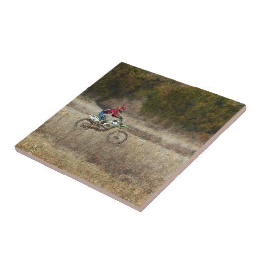 Dirt Bike Riding Tegeltje (Zijkant)