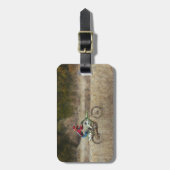 Dirt Bike Rijden Bagagelabel (Voorkant verticaal)