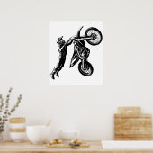 Dirt Bike Rijder Poster (Keuken)