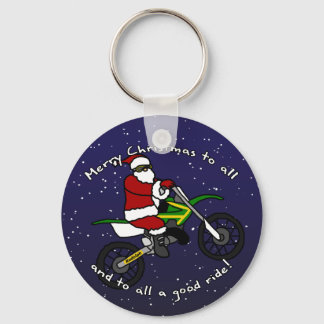 Dirt Bike Santa Sleutelhanger