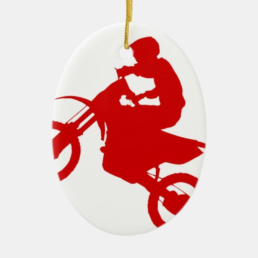 DIRT BIKE (sjaal) Keramisch Ornament (Voorkant)