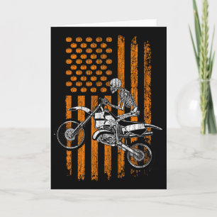 Dirt Bike Skelet Halloween Mannen Jongens Dirt Bik Kaart
