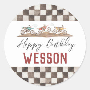 Dirt Bike Stickers, motorfietstickers Ronde Sticker