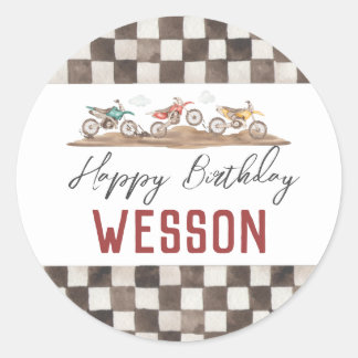 Dirt Bike Stickers, motorfietstickers Ronde Sticker