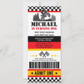 Dirt Bike Ticket Pass Birthday Kaart (Voorkant)