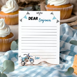 Dirt Bike Time Capsule Note Message Card Bedankkaart