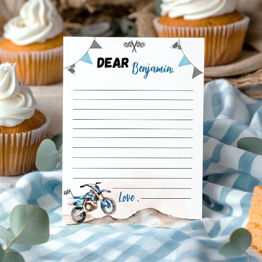 Dirt Bike Time Capsule Note Message Card Bedankkaart