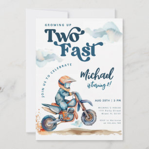 Dirt Bike Twee Snel Verjaardag Kaart