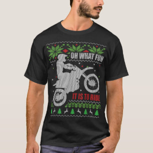 Dirt Bike Ugly kerstmotocross wat leuk is T-shirt