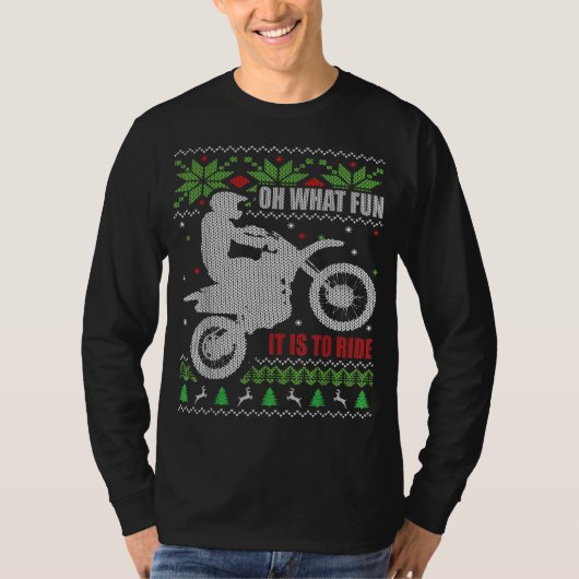 Dirt Bike Ugly kerstmotocross wat leuk is T-shirt (Voorkant)