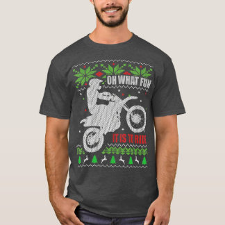 Dirt Bike Ugly kerstmotocross wat leuk is T-shirt