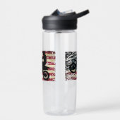 Dirt Bike USA Flag T-Shirt Motocross American Flag Waterfles (Links)