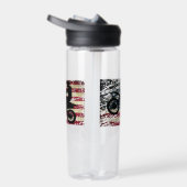 Dirt Bike USA Flag T-Shirt Motocross American Flag Waterfles (Rechts)