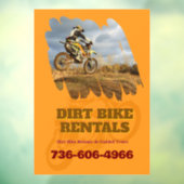 Dirt Bike Verhuur Aangepast Raamsticker (Vel 3)