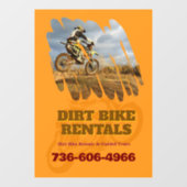Dirt Bike Verhuur Aangepast Raamsticker (Vel)