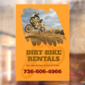 Dirt Bike Verhuur Aangepast  Raamsticker (Vel 2)