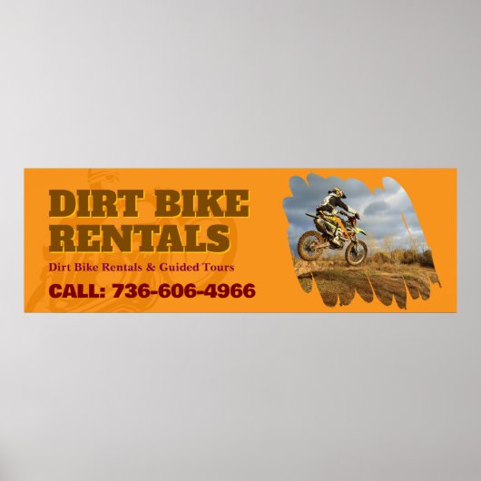 Dirt Bike Verhuur Custom  Poster (Voorkant)