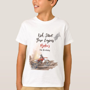 Dirt Bike Verjaardag Elke Leeftijd T-shirt